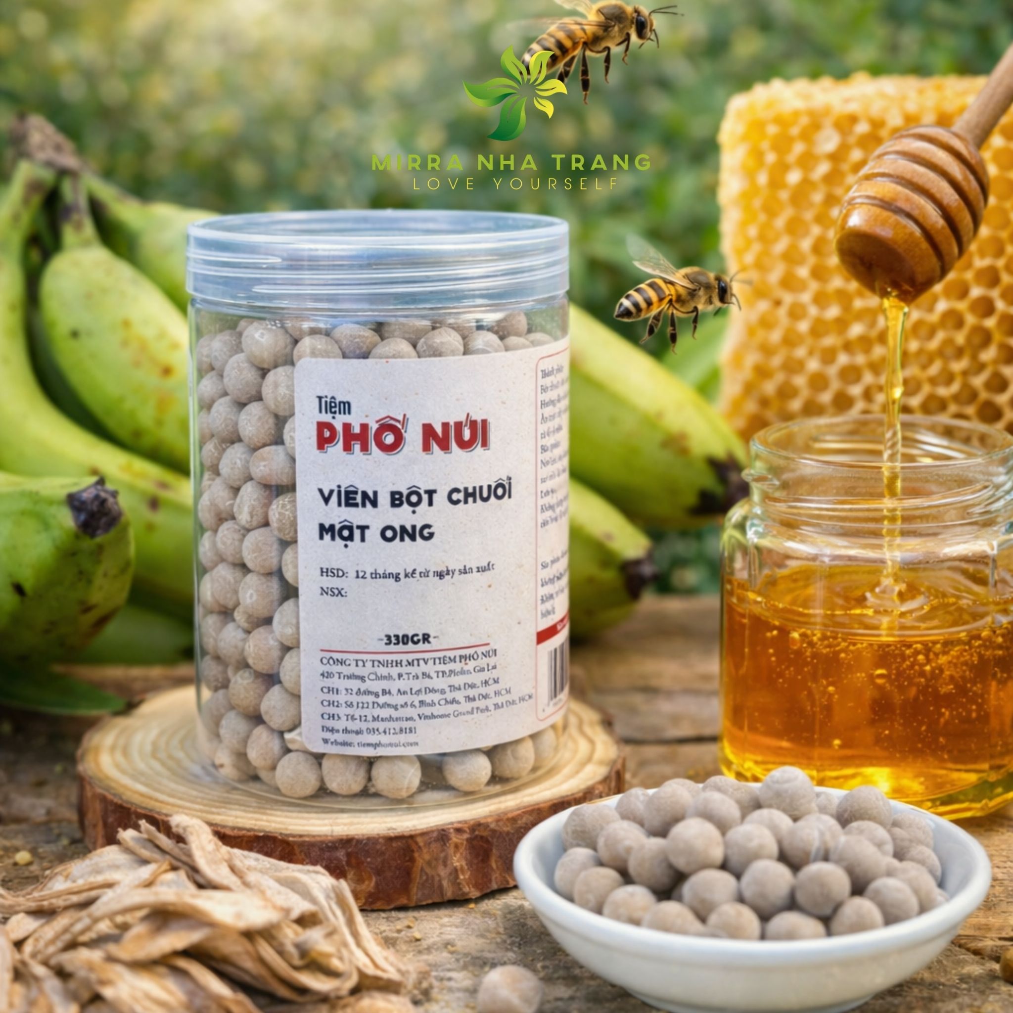 Viên Bột Chuối Mật Ong